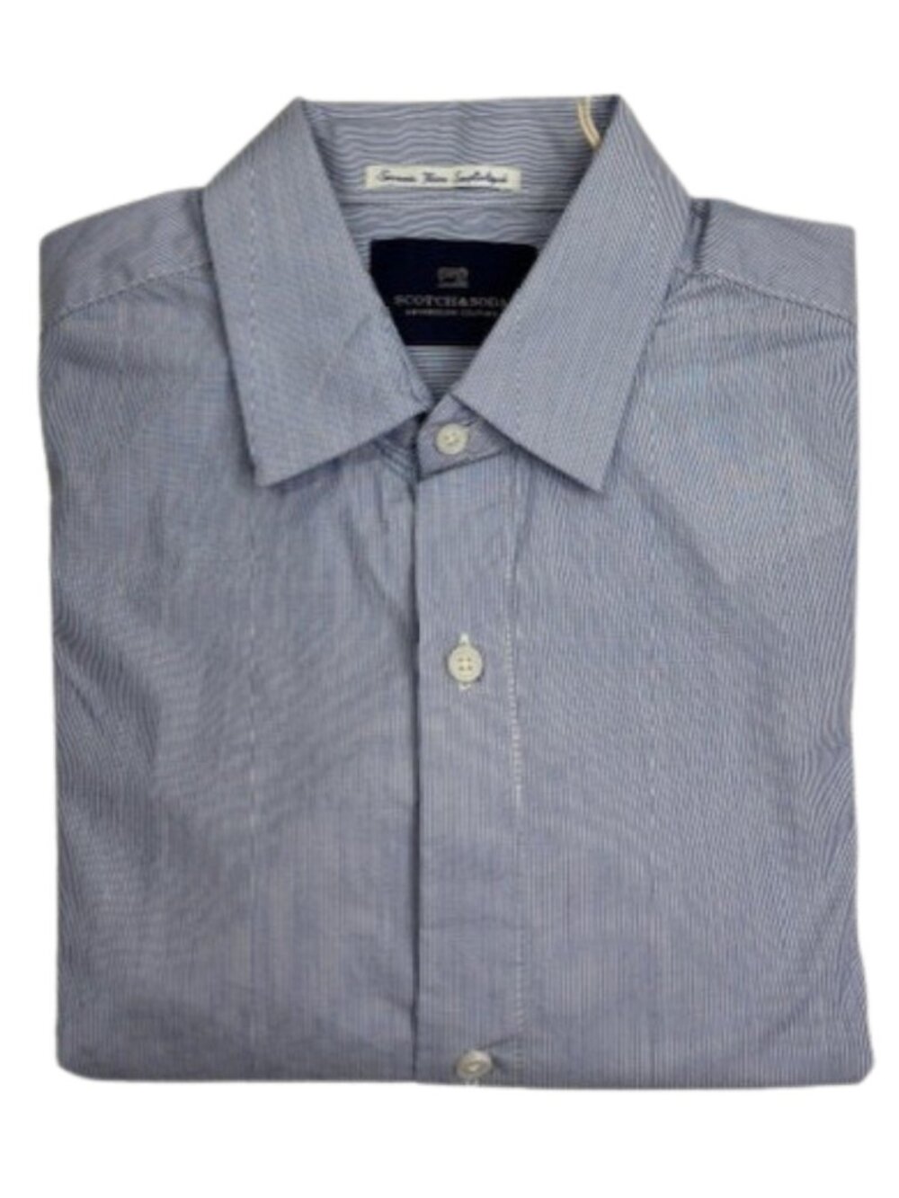 Scotch & Soda Men's Pinstripe Button Front Long Sleeve Dress Shirt Size M NWT